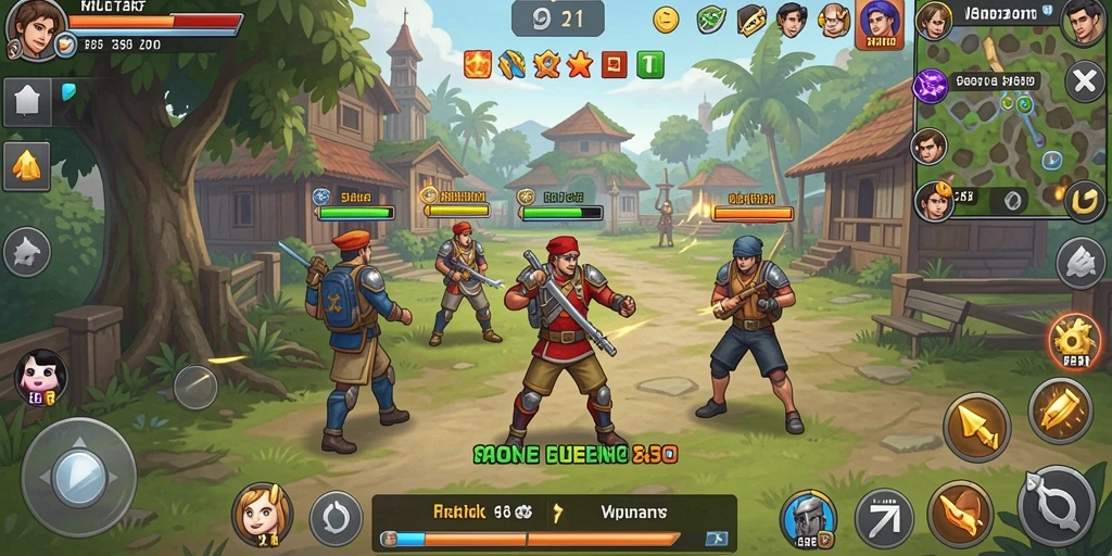 Screenshot memperlihatkan momen pertempuran yang seru.
