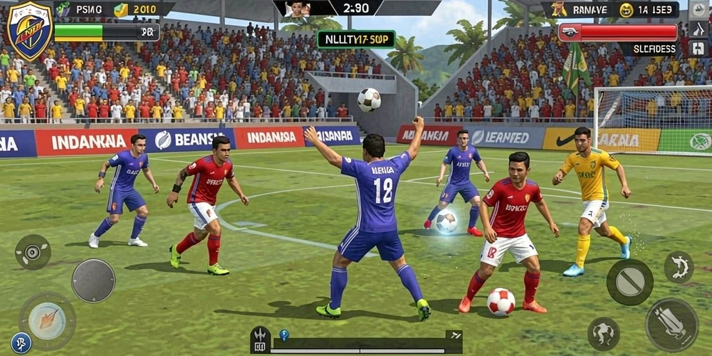Tangkapan layar memperlihatkan mode multiplayer yang kompetitif.